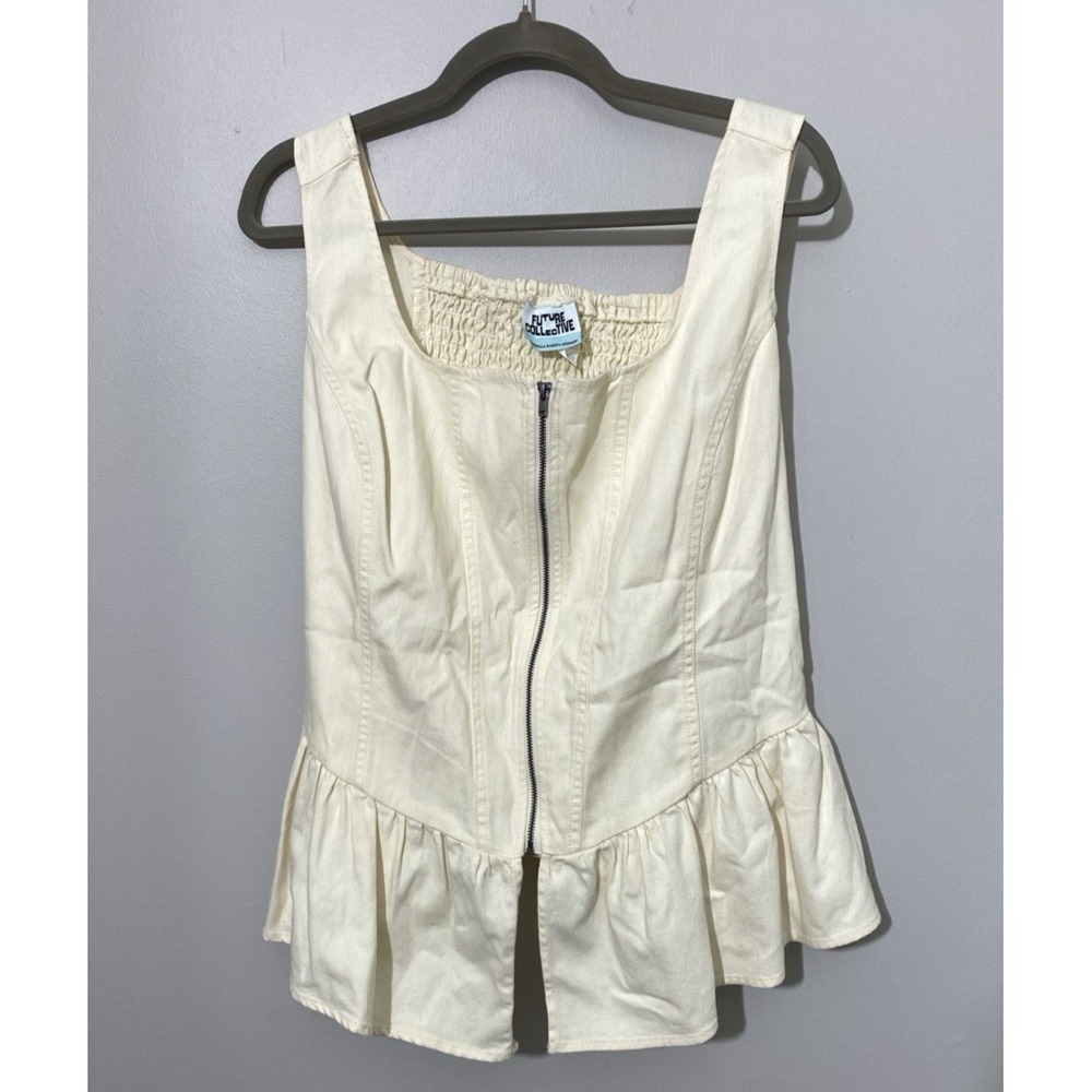 Women's Denim Shirt Yellow Western Coquette Music‎ Festival Stagecoach Size 2X